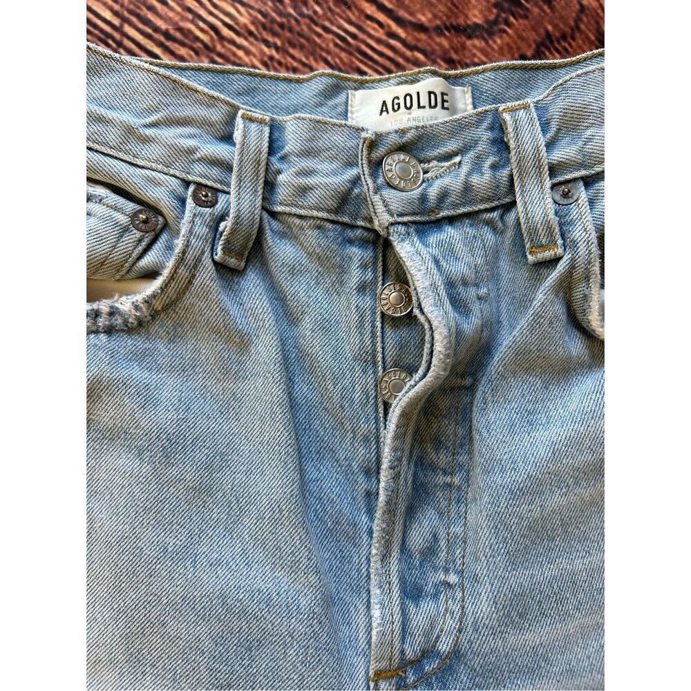 Agolde Riley Hi Rise Straight Crop Light Wash - Picture 5 of 15